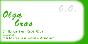 olga oros business card